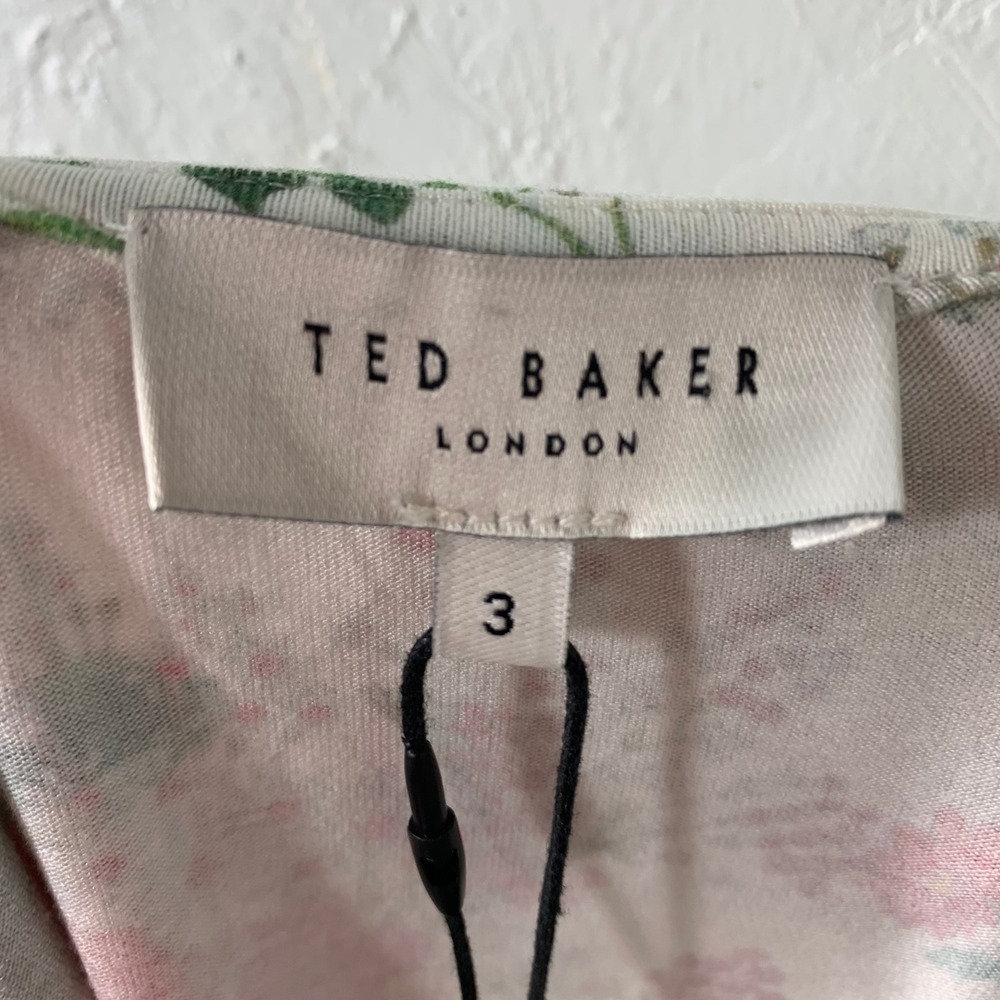 NEW Ted Baker London Women's 3 6 8 Shirt Top Crew neck Career Floral Clari BB2 - Picture 9 of 9